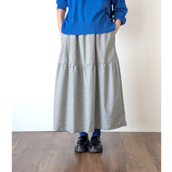 甘くない　大人のティアードスカート　(ギンガムチェック) 5枚目の画像