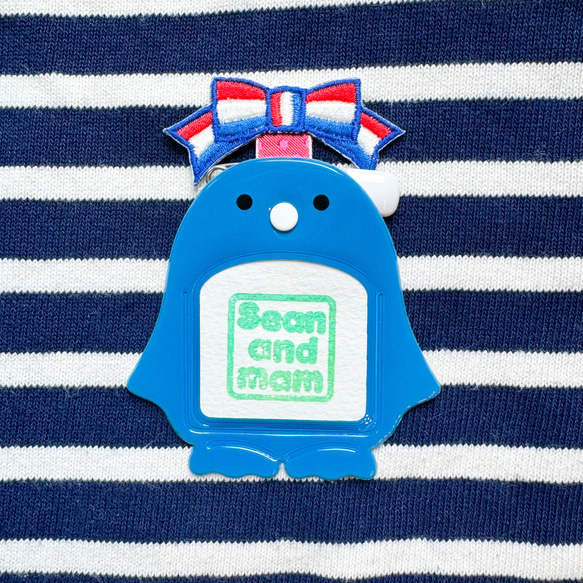 名札付けワッペン2枚セット【リボン】　色が選べます　通園通学　お名前ワッペン 6枚目の画像