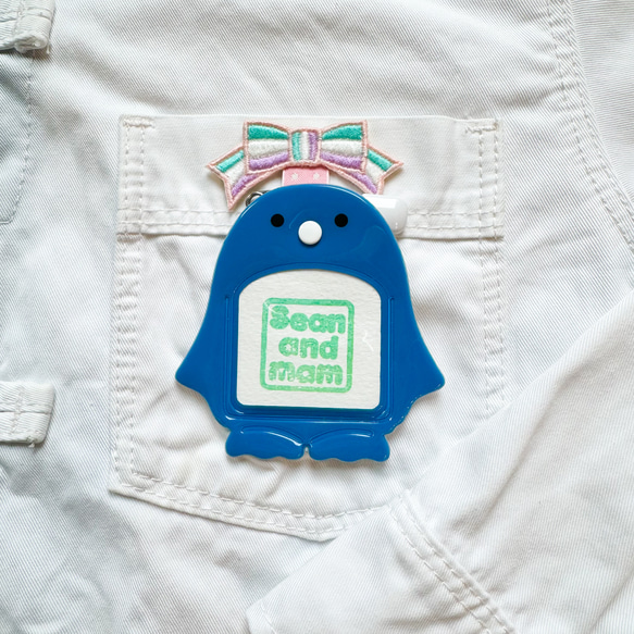 名札付けワッペン2枚セット【リボン】　色が選べます　通園通学　お名前ワッペン 4枚目の画像