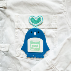 名札付けワッペン2枚セット【ハート】　色が選べます　通園通学　お名前ワッペン 4枚目の画像