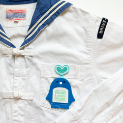 名札付けワッペン2枚セット【ハート】　色が選べます　通園通学　お名前ワッペン 5枚目の画像