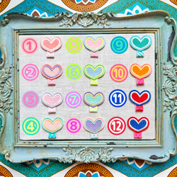 名札付けワッペン2枚セット【ハート】　色が選べます　通園通学　お名前ワッペン 2枚目の画像