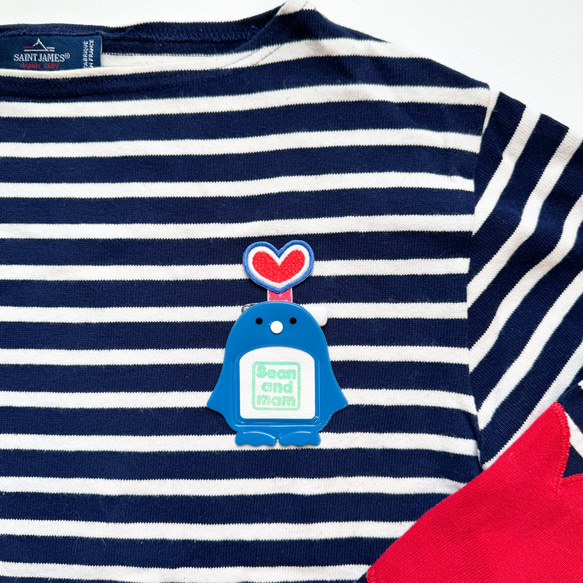 名札付けワッペン2枚セット【ハート】　色が選べます　通園通学　お名前ワッペン 7枚目の画像