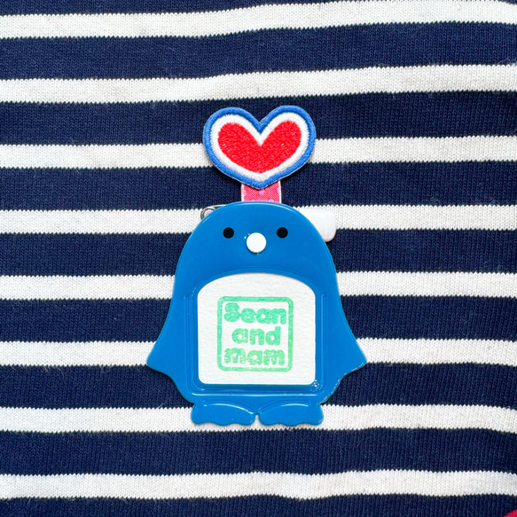 名札付けワッペン2枚セット【ハート】　色が選べます　通園通学　お名前ワッペン 6枚目の画像