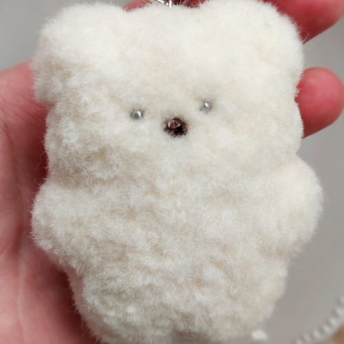 くまのぬいぐるみキーホルダー(ミルク)】マスコット くま パンチ