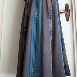 　フレアスカート16枚剥ぎ（着物リメイク）（丈86㎝） 6枚目の画像