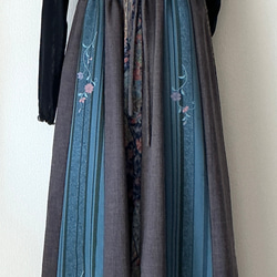 　フレアスカート16枚剥ぎ（着物リメイク）（丈86㎝） 3枚目の画像