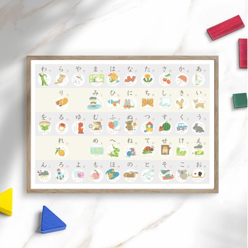 おまけ付き！知育ポスターセット】ひらがな・ABC・掛け算｜かわいい