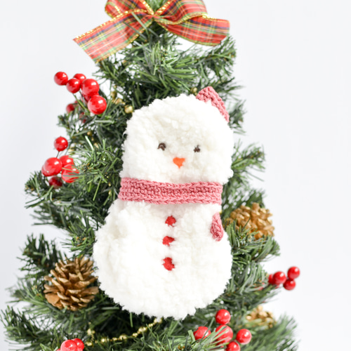 雪だるまのポーチ/オーナメント【受注制作】小さめ リップケース iPod