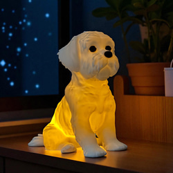 シーズー　光るインテリアオブジェ 明滅式LEDキャンドルライト 電池式　軽量樹脂製 10枚目の画像