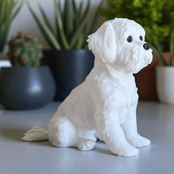 シーズー　光るインテリアオブジェ 明滅式LEDキャンドルライト 電池式　軽量樹脂製 3枚目の画像