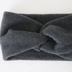 【全９色】おうち時間のまとめ髪をお洒落に／高級メルトンフリースヘアバンド／オリーブ 10枚目の画像