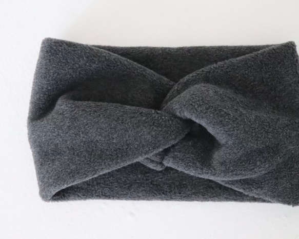 【全９色】おうち時間のまとめ髪をお洒落に／高級メルトンフリースヘアバンド／オリーブ 10枚目の画像