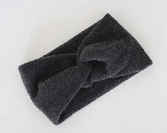 【全９色】おうち時間のまとめ髪をお洒落に／高級メルトンフリースヘアバンド／オリーブ 6枚目の画像