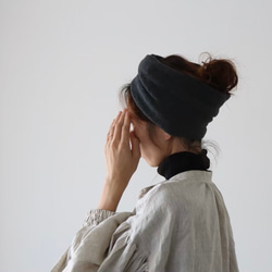 【全９色】おうち時間のまとめ髪をお洒落に／高級メルトンフリースヘアバンド／オリーブ 9枚目の画像