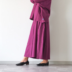 着丈が選べる、四枚はぎ起毛コットンフレアスカート/ブラウン 17枚目の画像