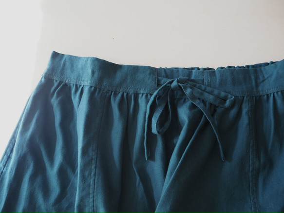 着丈が選べる、四枚はぎ起毛コットンフレアスカート/ブラウン 13枚目の画像