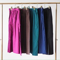 着丈が選べる、四枚はぎ起毛コットンフレアスカート/ブラウン 16枚目の画像