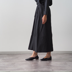 着丈が選べる、四枚はぎ起毛コットンフレアスカート/ブラウン 20枚目の画像