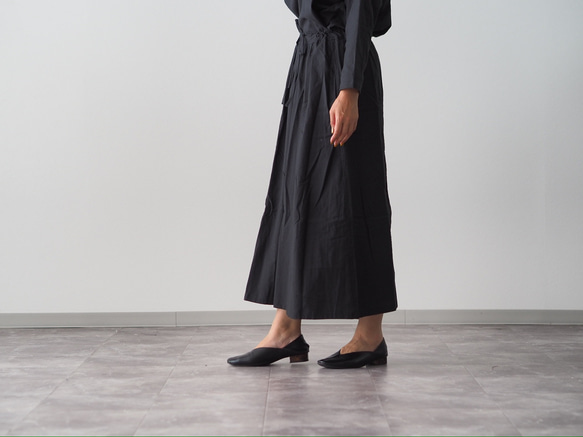 着丈が選べる、四枚はぎ起毛コットンフレアスカート/ブラウン 20枚目の画像