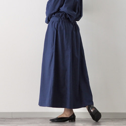 着丈が選べる、四枚はぎ起毛コットンフレアスカート/ブラウン 18枚目の画像