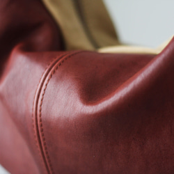 本革×帆布 クラシックメッセンジャーバッグ フロントレザー キャンバス ショルダーベルト太め 斜め掛け B-381 7枚目の画像