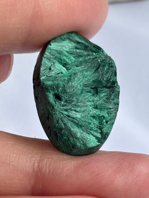 マラカイト（孔雀石）シャトヤンシー 原石 ルース 33 天然石 天然色 18枚目の画像