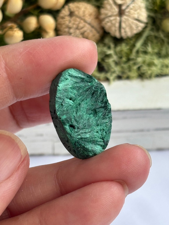 マラカイト（孔雀石）シャトヤンシー 原石 ルース 33 天然石 天然色 3枚目の画像