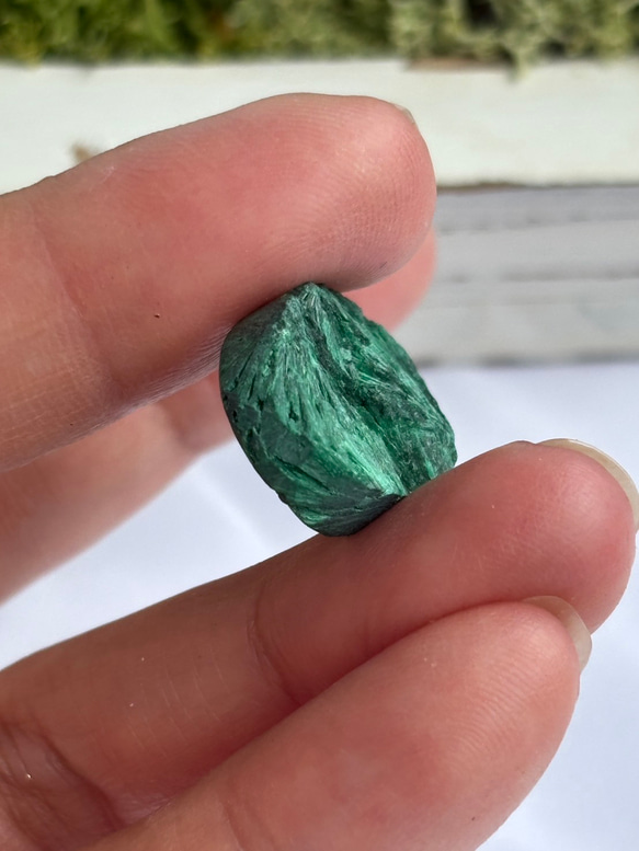 マラカイト（孔雀石）シャトヤンシー 原石 ルース 33 天然石 天然色 10枚目の画像