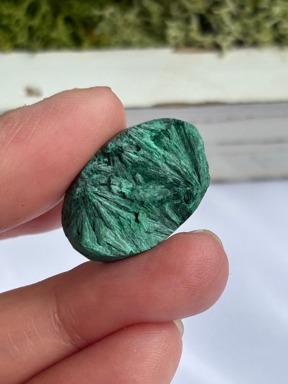 マラカイト（孔雀石）シャトヤンシー 原石 ルース 33 天然石 天然色 9枚目の画像