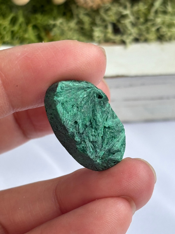 マラカイト（孔雀石）シャトヤンシー 原石 ルース 33 天然石 天然色 7枚目の画像