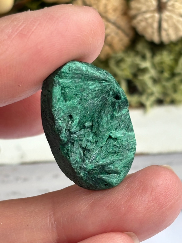 マラカイト（孔雀石）シャトヤンシー 原石 ルース 33 天然石 天然色 12枚目の画像