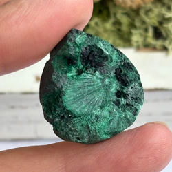 マラカイト（孔雀石）シャトヤンシー 原石 ルース 34 天然石 天然色 12枚目の画像