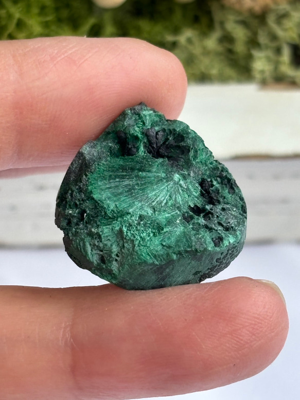 マラカイト（孔雀石）シャトヤンシー 原石 ルース 34 天然石 天然色 13枚目の画像