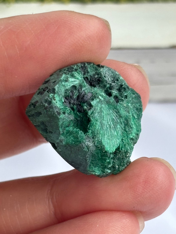 マラカイト（孔雀石）シャトヤンシー 原石 ルース 34 天然石 天然色 19枚目の画像