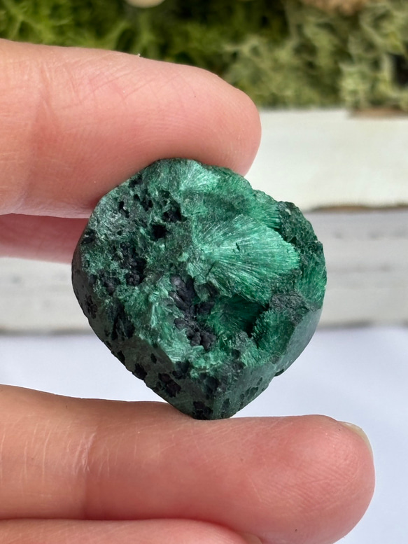 マラカイト（孔雀石）シャトヤンシー 原石 ルース 34 天然石 天然色 14枚目の画像