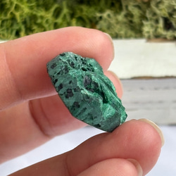 マラカイト（孔雀石）シャトヤンシー 原石 ルース 34 天然石 天然色 10枚目の画像