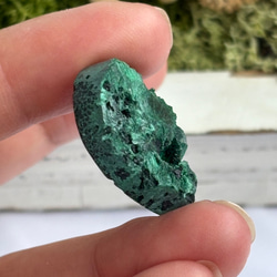 マラカイト（孔雀石）シャトヤンシー 原石 ルース 34 天然石 天然色 8枚目の画像