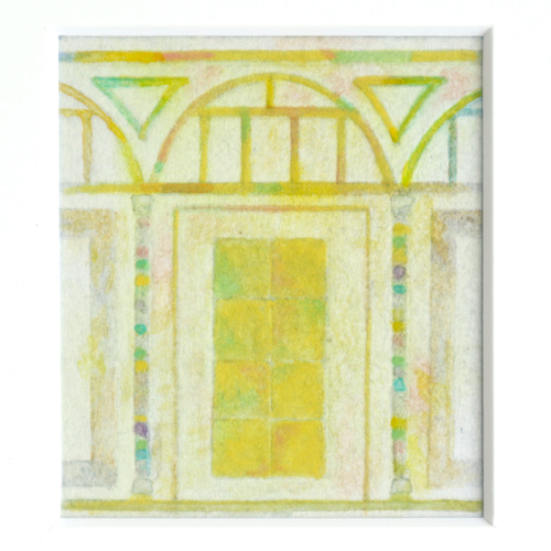 心を癒す教会アート｜教会の扉（イエロー）｜神聖な光を届ける日本画インテリア 心を癒す教会アート｜教会の扉（イエロー）｜神聖な光を届ける日本画