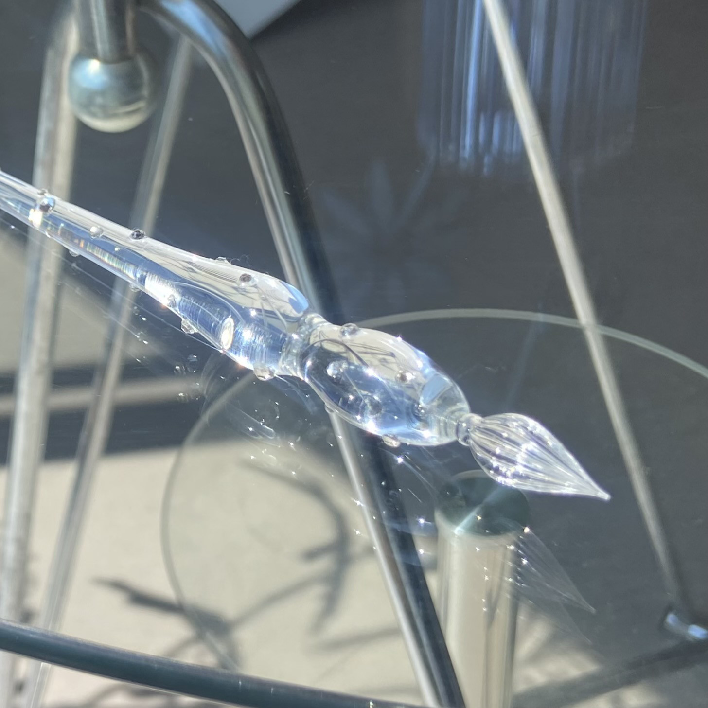 クリスタルクリア・ガラスペン｜上品デザイン 軽い 書きやすい〈職人制作・毎月5本限定〉