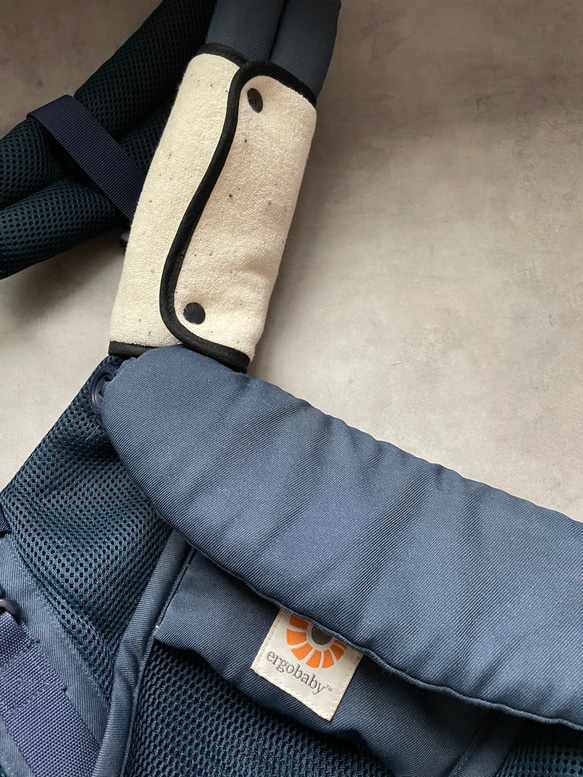 　エルゴ対応　パイル生地　つぶつぶ　サッキングパット　肩紐カバー　抱っこ紐カバー　 6枚目の画像