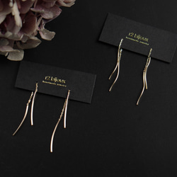 1027 極上カット ライトカラーアメトリンのアシンメトリーピアス