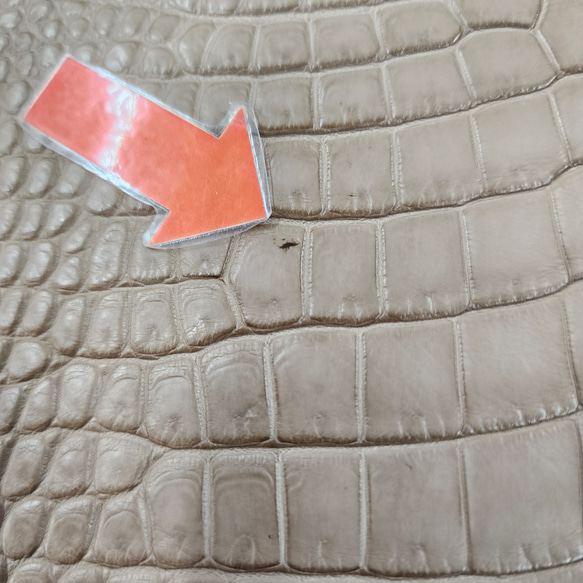 ワニ革　クロコ　半艶マット　ミンク　No.C008945 11枚目の画像