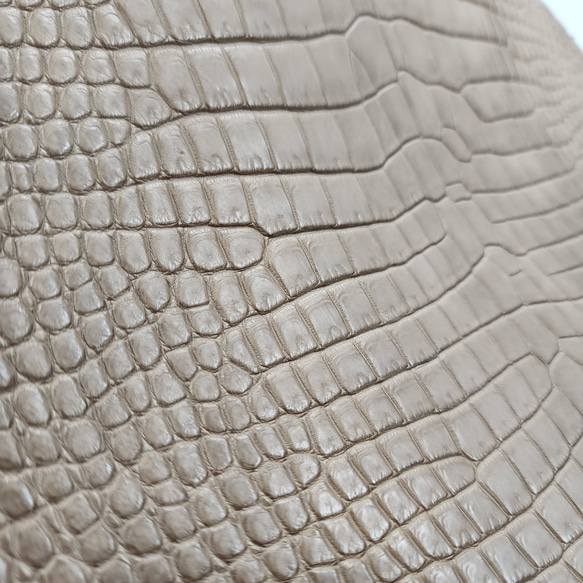 ワニ革　クロコ　半艶マット　ミンク　No.C008945 12枚目の画像
