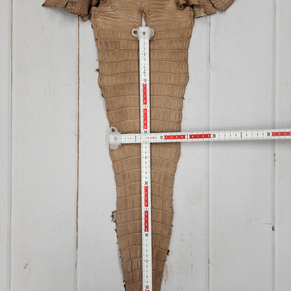 ワニ革　クロコ　半艶マット　ミンク　No.C008945 7枚目の画像