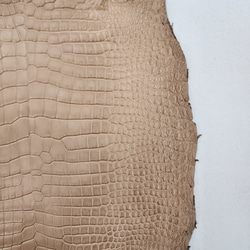 ワニ革　クロコ　半艶マット　ミンク　No.C008945 14枚目の画像