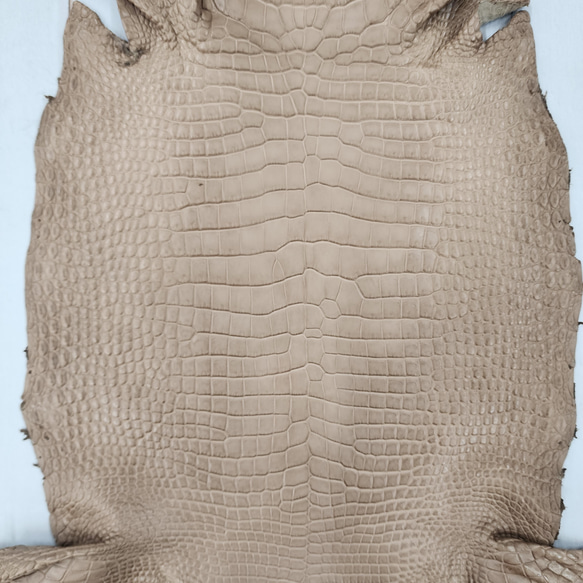 ワニ革　クロコ　半艶マット　ミンク　No.C008945 4枚目の画像