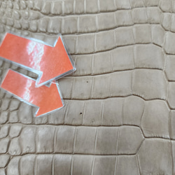 ワニ革　クロコ　半艶マット　ミンク　No.C008946 11枚目の画像