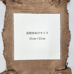 ワニ革　クロコ　半艶マット　ミンク　No.C008946 8枚目の画像
