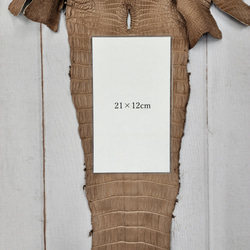 ワニ革　クロコ　半艶マット　ミンク　No.C008946 9枚目の画像